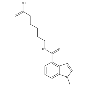 6-{[(1-methyl-1H-indol-4-yl)carbonyl]amino}hexanoic acid结构式