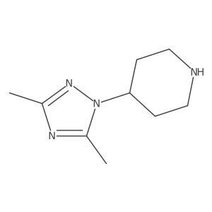 4-(dimethyl-1H-1,2,4-triazol-1-yl)piperidine Structure