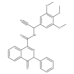 N-[cyano(3,4,5-trimethoxyphenyl)methyl]-4-oxo-3-phenyl-3,4-dihydrophthalazine-1-carboxamide结构式