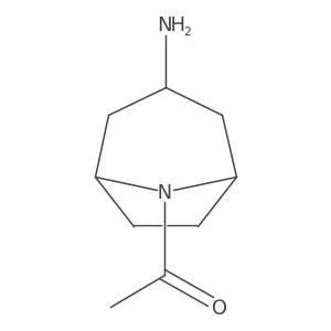 8-Azabicyclo[3.2.1]octan-3-amine, 8-acetyl-, (3-endo)-(9CI) Structure