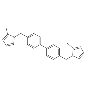 4,4'-Bis((2-methyl-1H-imidazol-1-yl)methyl)-1,1'-biphenyl Structure