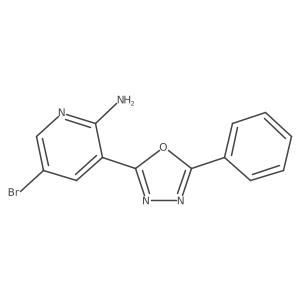 5-Bromo-3-(5-phenyl-1,3,4-oxadiazol-2-yl)pyridin-2-amine Structure