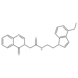 N-[2-(4-methoxy-1H-indol-1-yl)ethyl]-2-(4-oxoquinazolin-3(4H)-yl)acetamide结构式