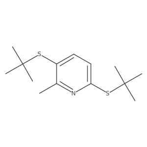 3,6-Bis-tert-butylsulfanyl-2-methyl-pyridine Structure