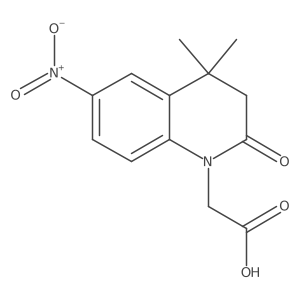 2-(4,4-Dimethyl-6-nitro-2-oxo-3,4-dihydroquinolin-1(2H)-yl)acetic acid Structure
