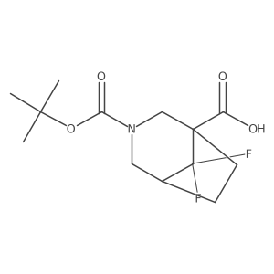 -(Tert-butoxycarbonyl)-8,8-difluoro-3-azabicyclo[3.2.1]octane-1-carboxylic acid结构式