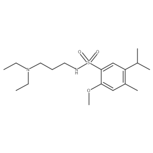 N-[3-(diethylamino)propyl]-5-isopropyl-2-methoxy-4-methylbenzenesulfonamide Structure