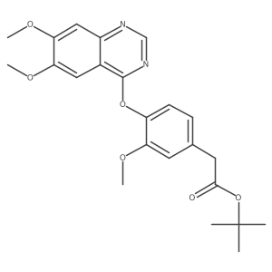 Tert-butyl 2-[4-(6,7-dimethoxyquinazolin-4-yl)oxy-3-methoxyphenyl]acetate结构式