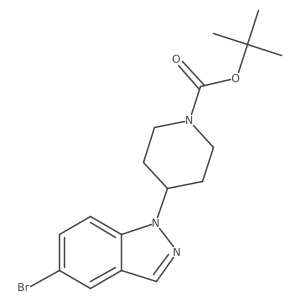tert-butyl 4-(5-bromo-1H-indazol-1-yl)piperidine-1-carboxylate Structure