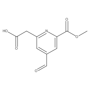 [4-Formyl-6-(methoxycarbonyl)pyridin-2-YL]acetic acid Structure