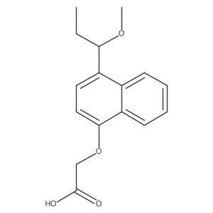 2-((4-(1-Methoxypropyl)naphthalen-1-yl)oxy)acetic acid结构式