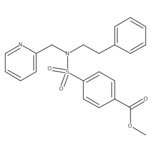 methyl 4-(N-phenethyl-N-(pyridin-2-ylmethyl)sulfamoyl)benzoate结构式
