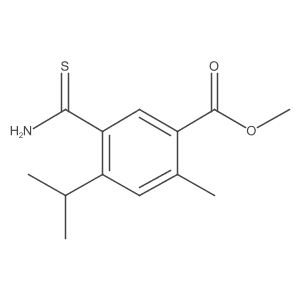Methyl 5-(aminothioxomethyl)-2-methyl-4-(1-methylethyl)benzoate结构式