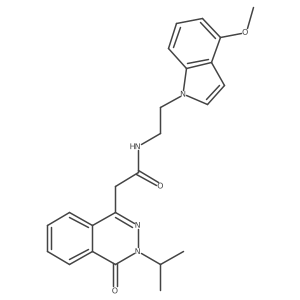 N-[2-(4-methoxy-1H-indol-1-yl)ethyl]-2-[4-oxo-3-(propan-2-yl)-3,4-dihydrophthalazin-1-yl]acetamide结构式