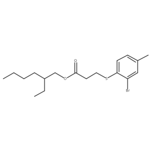 2-Ethylhexyl 3-((2-bromo-4-methylphenyl)thio)propanoate结构式