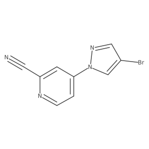 4-(4-Bromo-1h-pyrazol-1-yl)-2-pyridinecarbonitrile Structure