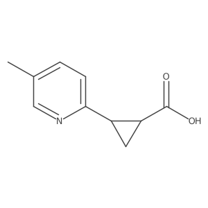 2-(5-Methylpyridin-2-yl)cyclopropane-1-carboxylic acid Structure