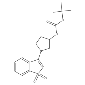 Tert-butyl (1-(1,1-dioxidobenzo[d]isothiazol-3-yl)pyrrolidin-3-yl)carbamate Structure
