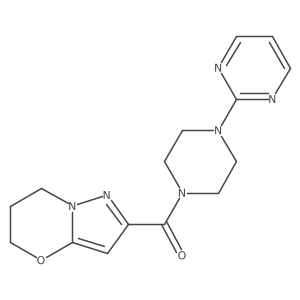 (6,7-dihydro-5H-pyrazolo[5,1-b][1,3]oxazin-2-yl)(4-(pyrimidin-2-yl)piperazin-1-yl)methanone Structure