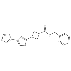 N-benzyl-3-(3-(thiophen-3-yl)-1,2,4-oxadiazol-5-yl)azetidine-1-carboxamide Structure