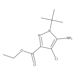 Ethyl 5-amino-1-tert-butyl-4-chloropyrazole-3-carboxylate Structure