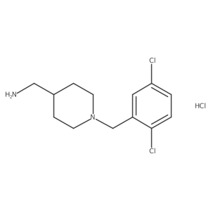 (1-(2,5-Dichlorobenzyl)piperidin-4-yl)methanamine hydrochloride Structure