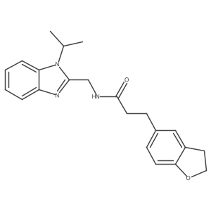 3-(2,3-dihydro-1-benzofuran-5-yl)-N-[(1-isopropyl-1H-1,3-benzimidazol-2-yl)methyl]propanamide Structure