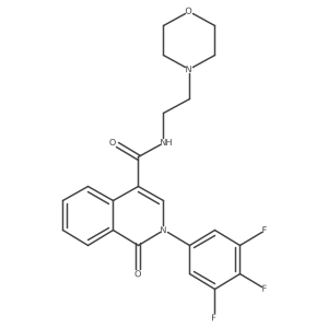 N~4~-(2-morpholinoethyl)-1-oxo-2-(3,4,5-trifluorophenyl)-1,2-dihydro-4-isoquinolinecarboxamide结构式