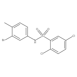 N-(3-bromo-4-methylphenyl)-2,5-dichlorobenzenesulfonamide结构式
