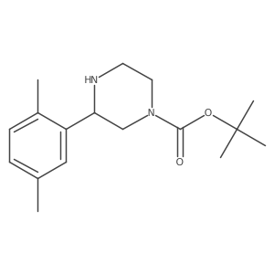 Tert-butyl 3-(2,5-dimethylphenyl)piperazine-1-carboxylate结构式