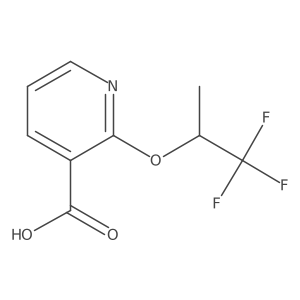 2-[(1,1,1-Trifluoropropan-2-yl)oxy]pyridine-3-carboxylic acid结构式