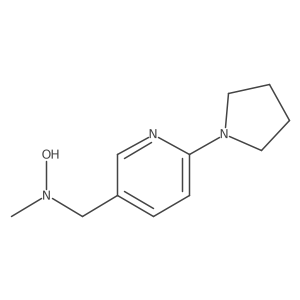 N-methyl-N-{[6-(pyrrolidin-1-yl)pyridin-3-yl]methyl}hydroxylamine结构式