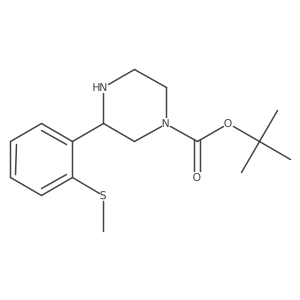 Tert-butyl 3-[2-(methylsulfanyl)phenyl]piperazine-1-carboxylate结构式