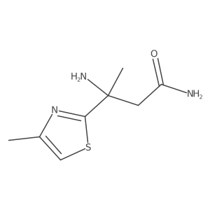 3-Amino-3-(4-methyl-1,3-thiazol-2-yl)butanamide结构式