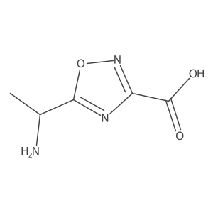 5-(1-Aminoethyl)-1,2,4-oxadiazole-3-carboxylic acid结构式