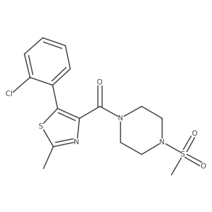[5-(2-Chlorophenyl)-2-methyl-1,3-thiazol-4-yl][4-(methylsulfonyl)piperazin-1-yl]methanone Structure