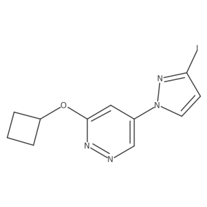 3-(Cyclobutyloxy)-5-(3-iodo-1H-pyrazol-1-yl)pyridazine Structure
