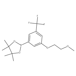 2-(3-(2-Methoxyethoxy)-5-(trifluoromethyl)phenyl)-4,4,5,5-tetramethyl-1,3,2-dioxaborolane结构式