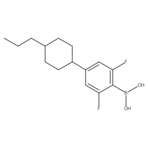 (2,6-Difluoro-4-(4-propylcyclohexyl)phenyl)boronic acid Structure