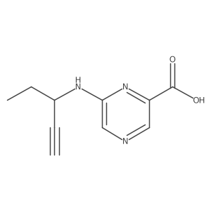 6-[(Pent-1-yn-3-yl)amino]pyrazine-2-carboxylic acid结构式