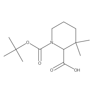 1-[(Tert-butoxy)carbonyl]-3,3-dimethylpiperidine-2-carboxylic acid Structure