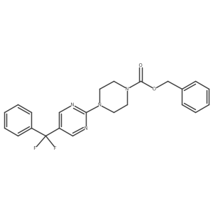 Benzyl 4-[5-[difluoro(phenyl)methyl]pyrimidin-2-yl]piperazine-1-carboxylate结构式