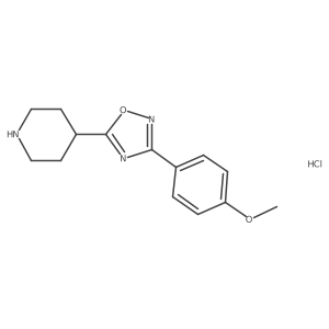 4-[3-(4-Methoxyphenyl)-1,2,4-oxadiazol-5-yl]piperidine hydrochloride Structure