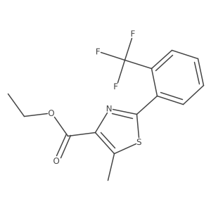 Ethyl 5-methyl-2-(2-(trifluoromethyl)phenyl)thiazole-4-carboxylate结构式