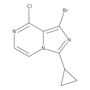 1-Bromo-8-chloro-3-cyclopropylimidazo[1,5-a]pyrazine结构式