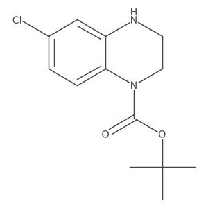 tert-Butyl 6-chloro-3,4-dihydroquinoxaline-1(2H)-carboxylate结构式