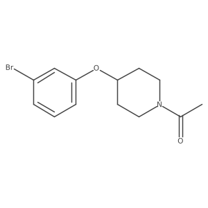 1-[4-(3-Bromophenoxy)-1-piperidinyl]ethanone结构式