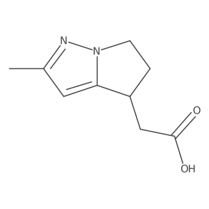 2-(2-Methyl-5,6-dihydro-4H-pyrrolo[1,2-b]pyrazol-4-yl)acetic acid结构式