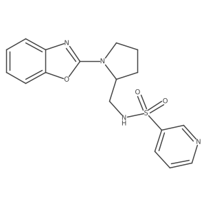 N-((1-(benzo[d]oxazol-2-yl)pyrrolidin-2-yl)methyl)pyridine-3-sulfonamide Structure
