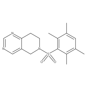 6-((2,3,5,6-Tetramethylphenyl)sulfonyl)-5,6,7,8-tetrahydropyrido[4,3-d]pyrimidine结构式
